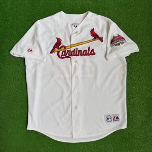 06 David Eckstein Cardenales de San Luis Campeones de la Serie Mundial Majestuosa MLB Camiseta XL - Imagen 1 de 8
