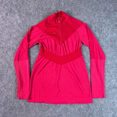 Mammut 女式中号半拉链美利奴羊毛混纺打底衬衫 — 第 1/4 张图片