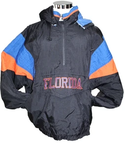 Abrigo Pullover Vintage Starter University Florida GATORS Negro XL Para Hombres Media Cremallera - Imagen 1 de 12