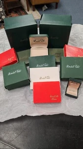 Vtg 13 Marshall Fields Green,White , Red Empty Boxes Size Varies - Picture 1 of 12