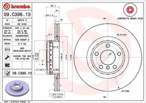 2x BREMBO Bremsscheibe Hinterachse für BMW - Bild 1 von 2
