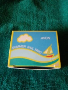 SALE--AVON SUMMER SAIL EARRING TRIO, 1988 ~ Seashells, Seahorses, Seagulls NIB - Picture 1 of 2