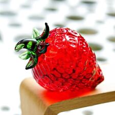 Mascot Strawberry Sculpture White Crystal Children's Toys  Living Room