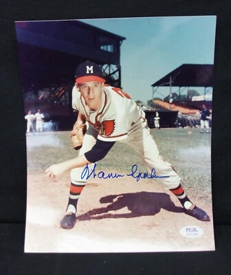 WARREN SPAHN Autographed 8x10 Photo PSA/DNA MILWAUKEE BRAVES HOF AUTO - Image 1 of 2