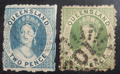 Queensland Scott # 14, 16, Used Cover