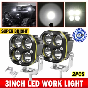 2X 3inch LED Work Light Bar Spot Cube Pods White Driving Fog Lamp Offroad 3" US - Picture 1 of 9