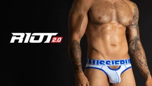 aussieBum Riot 2.0 White Brief - Picture 1 of 8