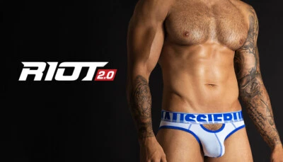 AussieBum Riot 2.0 White Brief Foto 1 de 4
