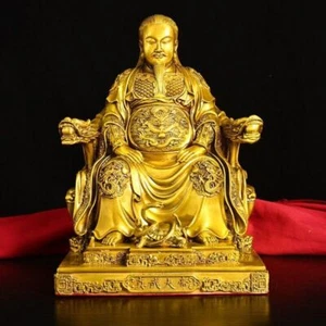 Scultura cinese in ottone 12'' dio immortali taoista imperatore Zhenwu - Foto 1 di 9