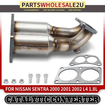 1x Front Side Catalytic Converter for Nissan Sentra 2000 2001-2002 L4 1.8L Sedan - Image 1 of 4