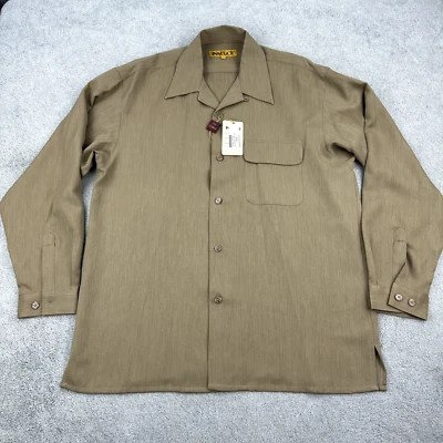 INSERCH Men's Long Sleeve Shirt Pleated Pant 2 Piece Size Large Designer Italy - Image 1 of 4