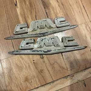 Vintage 1958 1959 GMC pickup fender emblem. Pair. - Picture 1 of 2