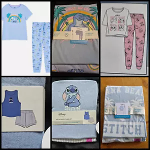 BNWT PRIMARK DISNEY LILO & STITCH PYJAMAS PJ'S TSHIRT - VEST - SHORTS - LONG - Picture 1 of 26