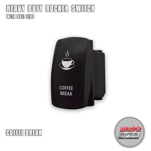 Laser Etched 5 Pin LED Rocker Switch Dual Light 20A 12V ON / OFF - COFFEE BREAK - Bild 1 von 10