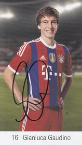 BAYERN MUNICH HAND SIGNED GIANLUCA GAUDINO CLUB CARD PHOTO. - Picture 1 of 1