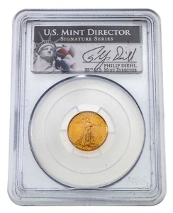 1997-W G$5 1/10 Oz. Gold American Eagle Proof PCGS PR69DCAM Philip Diehl - Picture 1 of 4