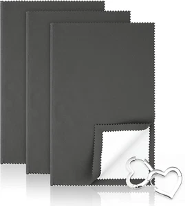 3 Pcs Silver Polishing Cloth, Large 10" X 12.5" Jewelry Cleaner Cloth, Soft Jewe - Picture 1 of 12