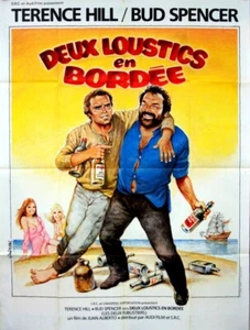 Cartel francés Terence Hill Bud Spencer BLACKIE EL PIRATA 1971 47x63 B - Imagen 1 de 1