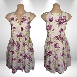 VESTIDO DE VERANO FLORAL MADERA DE FLOR 🖤 ALGODÓN SEDA BOHO INSPIRACIÓN VINTAGE TALLA 3 (12-14) - Imagen 1 de 12