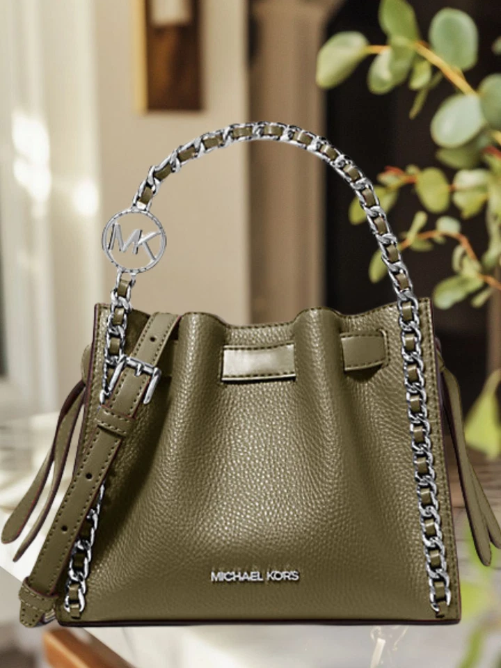 Michael Kors Mina Pequeño Verde Mensajero Bandolera Bolso de Mano Cartera Hombro MK Foto 1 de 4