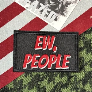 Ew, People 3x2” Gancho y bucle divertido táctico con respaldo - Imagen 1 de 5