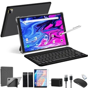 Tablet 10 Inch Android 11.0 Tablet with Keyboard, Dual 2.4+5G WiFi Tablets 64... - Picture 1 of 7