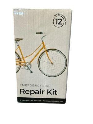 NUEVO Kit de Herramientas de Reparación de Bicicletas de Emergencia en Estaño Portátil 7 en 1 Parches de Herramientas de Bicicleta Foto 1 de 2