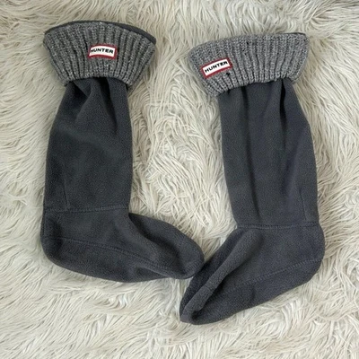 Forro de bota de lana Hunter con suéter tejido Top L gris Foto 1 de 4