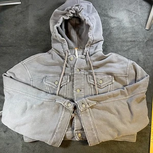 Chaqueta corta Free People Dreamer con capucha para mujer pequeña gris - Imagen 1 de 16