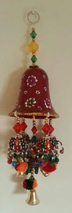 Elephant XMas Tree Gift Bell Christmas Indian Handicraft Wall Door Hanging Ball - Picture 1 of 4