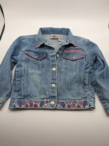 Girls Harley Davidson Denim Jacket With Pink Accents Size 6 - Picture 1 of 5