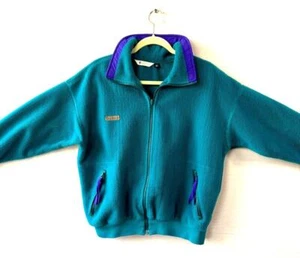Chaqueta Columbia Vintage Para Mujer XL Verde Polar Cuello Simulado Exterior Manga Larga - Imagen 1 de 10