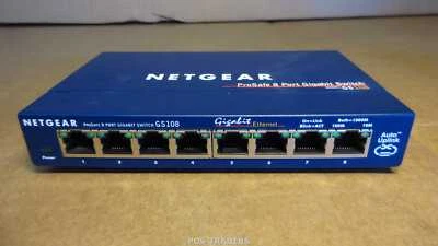 NETGEAR ProSafe GS108 V2 Gigabit 8-Port Desktop Switch 10/100/1000 Mbps - NO PSU - Bild 1 von 4