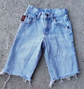 Vintage Lee Denim Jean Cutoffs Union Made in USA Boy's 8 S Destroyed Distressed - Picture 1 of 7