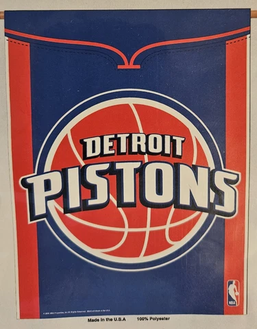 Detroit Pistons NBA Basketball 27" x 37" Banner Flag Wincraft Brand Cover
