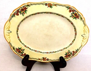 Vintage Alfred Meakin Oval Serving Platter Zenith Shape Floral Has a damages - Picture 1 of 4