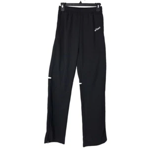 ASICS GIRLS JR CALI PANTS XL DRAWSTRING WAISTBAND ATHLETIC BLACK WHITE - Picture 1 of 8