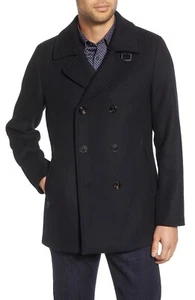 Neu Ted Baker Erbsenmantel Wolle anthrazit zweireihig für Herren 7 $ 575 - Bild 1 von 12