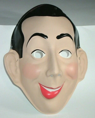 PEE WEE HERMAN 1987 VINTAGE COSTUME HALLOWEEN MASK NOS NEW OLD STOCK -NICE! Cover