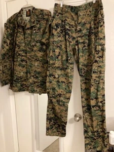 USMC UNIFORM - MCCUU - WOODLAND MARPAT - MEDIUM LONG - Picture 1 of 8
