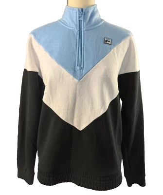 FILA Colorblock Activewear Mujer Años 90 1/4 Cremallera Pullover Sudadera Grande Foto 1 de 4