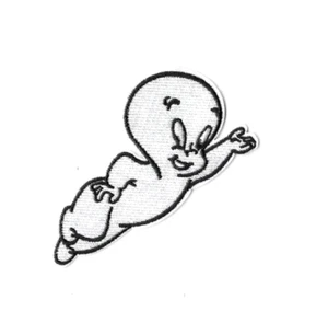 CASPER FRIENDLY GHOST Iron on Patch Embroidered Badge Motif Cartoon Sew PT725 - Foto 1 di 1