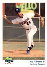 1992 Gastonia Rangers Classic/Best #6 Jose Alberro San Juan Puerto Rico PR Card