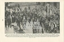 ITALY SICILY STREAT PALERMO MADONA CELEBRATION c 1920 PHOTO ILLUSTRATION PRINT