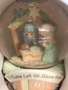 Bola de agua musical Precious Moments, globo de nieve, O'Little Town of Bethlehem - Imagen 1 de 7