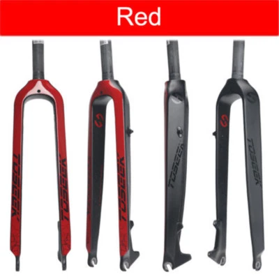 TOSEEK 1-1/8" Full Carbon Fiber MTB Bike Fork Disc Brake Rigid Forks 26/27.5/29" - Image 1 of 4