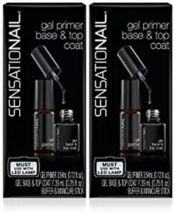 2 Genuine Sensationail Sensational Primer Base Top Coat 71722 Starter Kit Refill - Picture 1 of 3