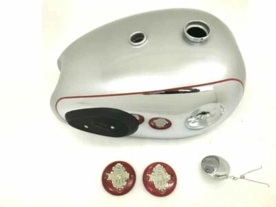 BSA A7 A10 CROMADO Y PLATEADO CON TAPA/RODILLERAS GAS COMBUSTIBLE TANQUE GASOLINA Foto 1 de 4