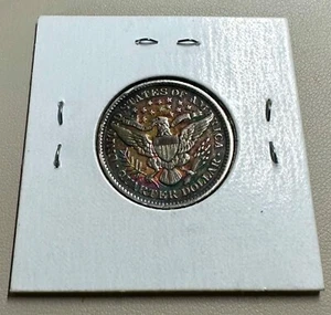 1899 Barber Quarter Dollar (((Stunning Toned Beauty))) AU/BU Strike Coin #92 - Picture 1 of 5