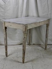 Antique French bistro table with grey patina